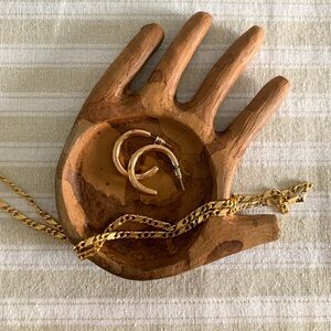 Handmade Clay/Ceramic Hand Dish or Coaster Artisan Handicraft Boho Style Minimal